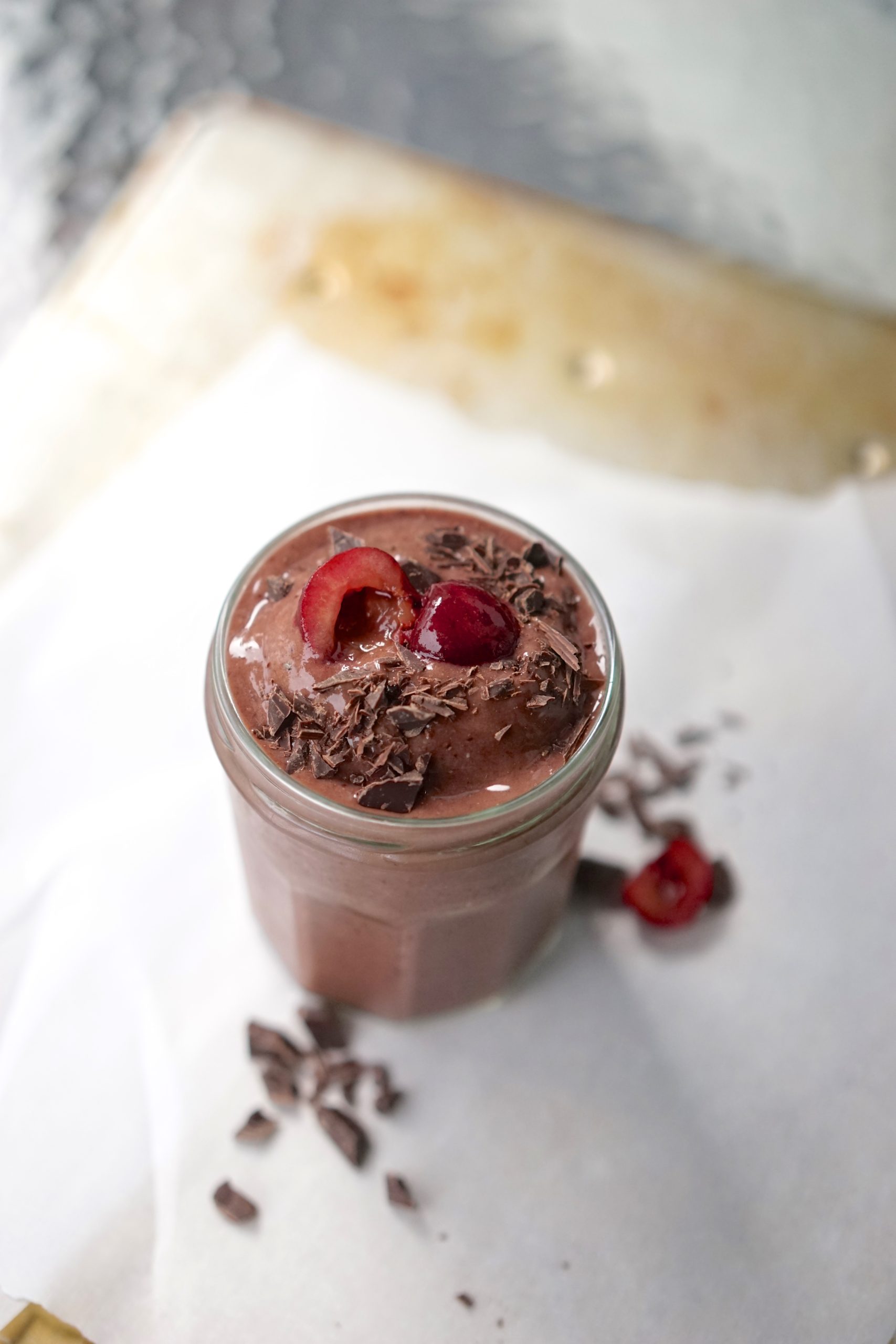 Vegan Dark Chocolate Cherry Smoothie | Living Healthy in Seattle