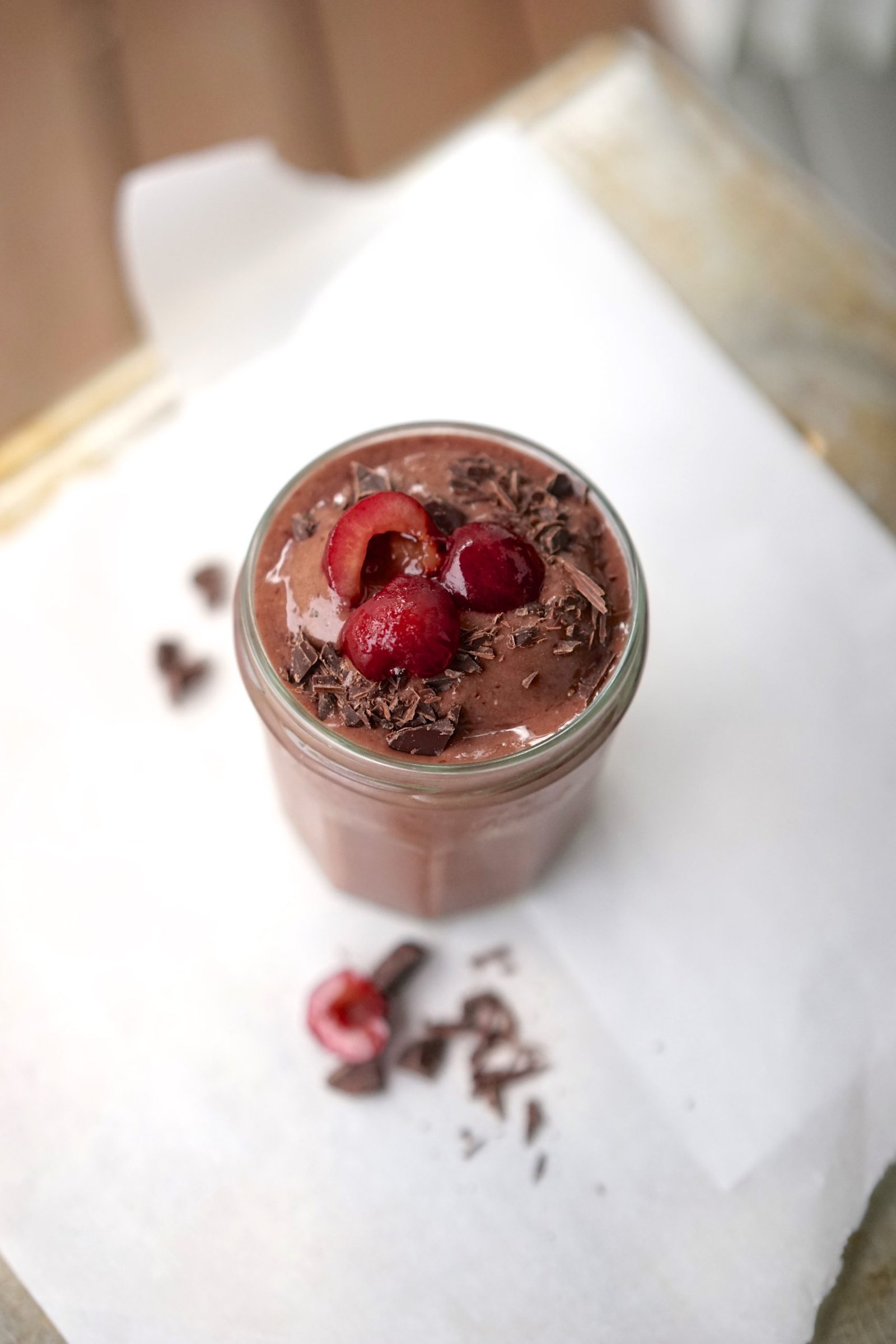 Vegan Dark Chocolate Cherry Smoothie | Living Healthy in Seattle