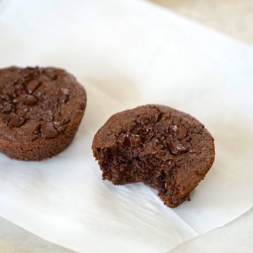 Gluten-Free Vegan Dark Chocolate Fudge Muffins | Living Healthy in Seattle
