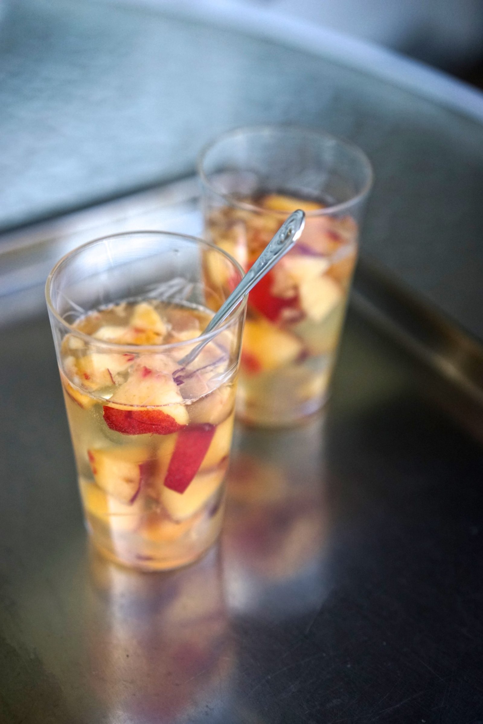 Nectarine White Wine Spritzer | Living Healthy in Seattle