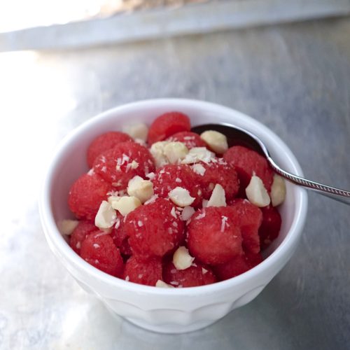 Watermelon with Macadamia Nuts & Lemon | Living Healthy in Seattle