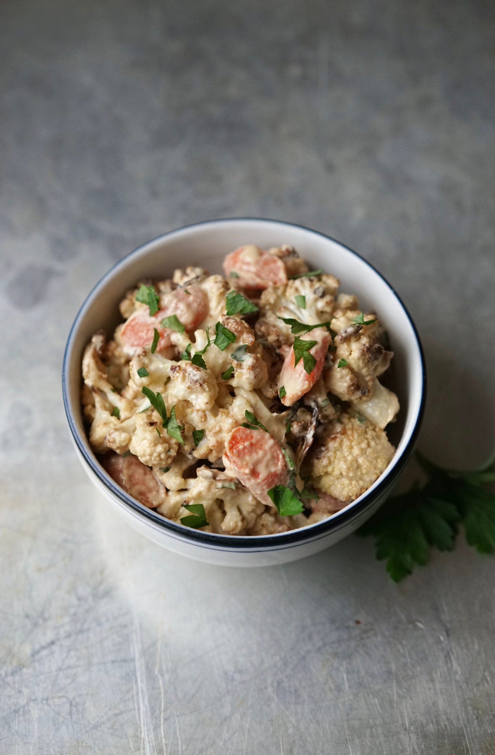 Roasted Cauliflower & Carrots with Lemony Tahini Sauce | Living Healthy in Seattle