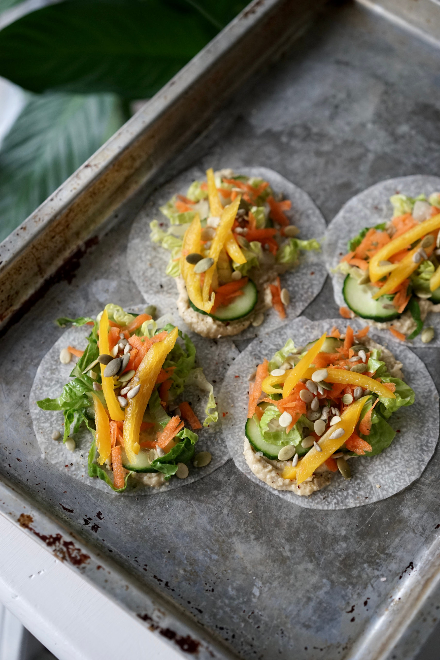 Jicama Wrap Tacos with Hummus & Veggies | Living Healthy in Seattle