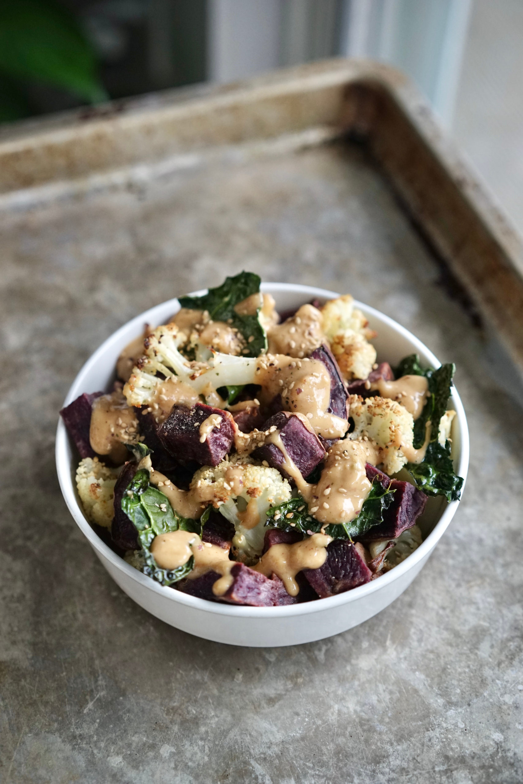 Roasted Vegetable and Purple Potato Salad Recipe