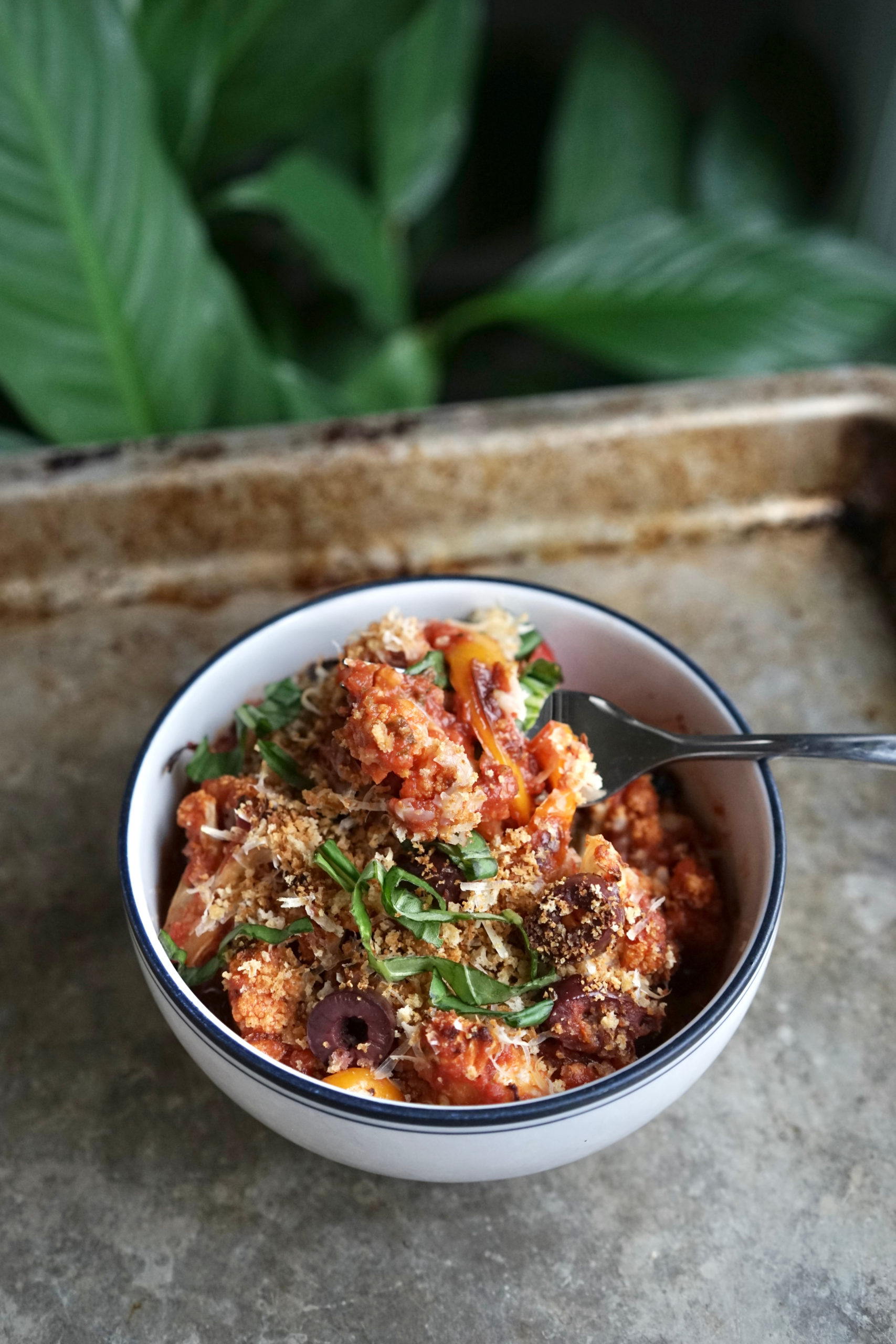 Vegan Roasted Mediterranean Cauliflower | Living Healthy in Seattle