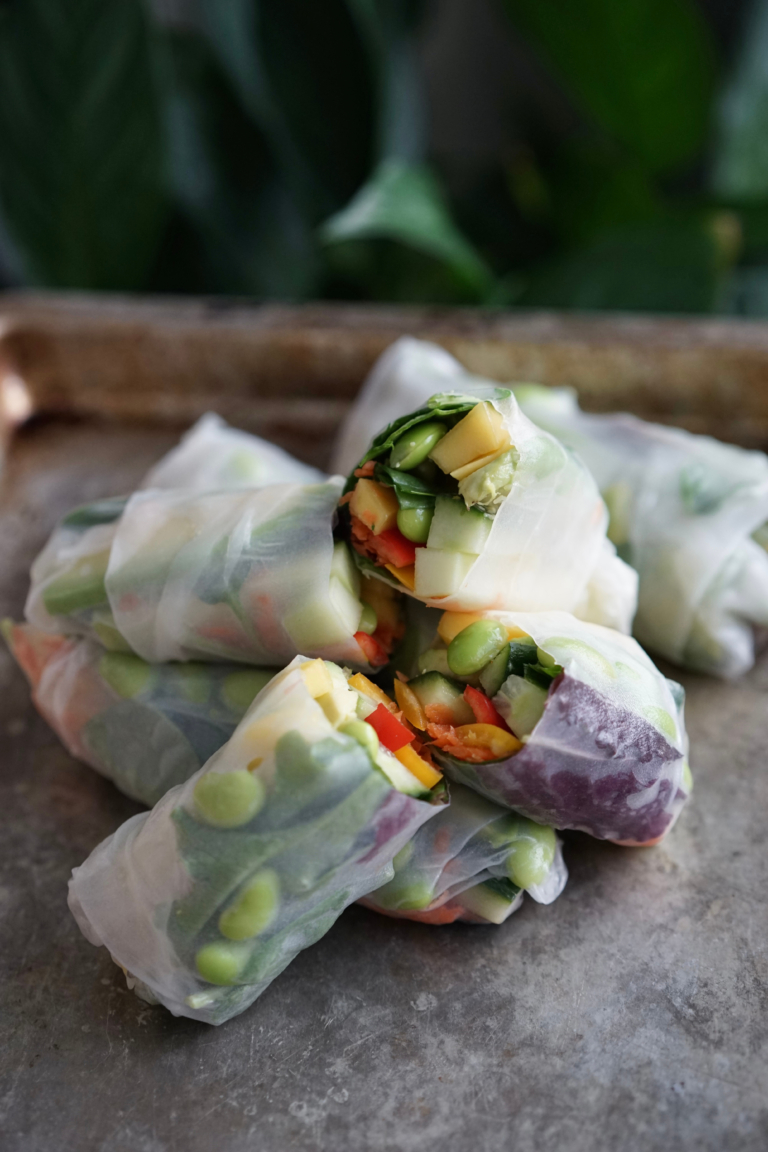 Mango Edamame Fresh Rolls | Living Healthy in Seattle