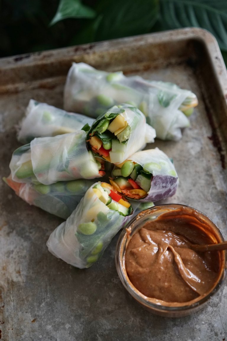 Mango Edamame Fresh Rolls Living Healthy in Seattle