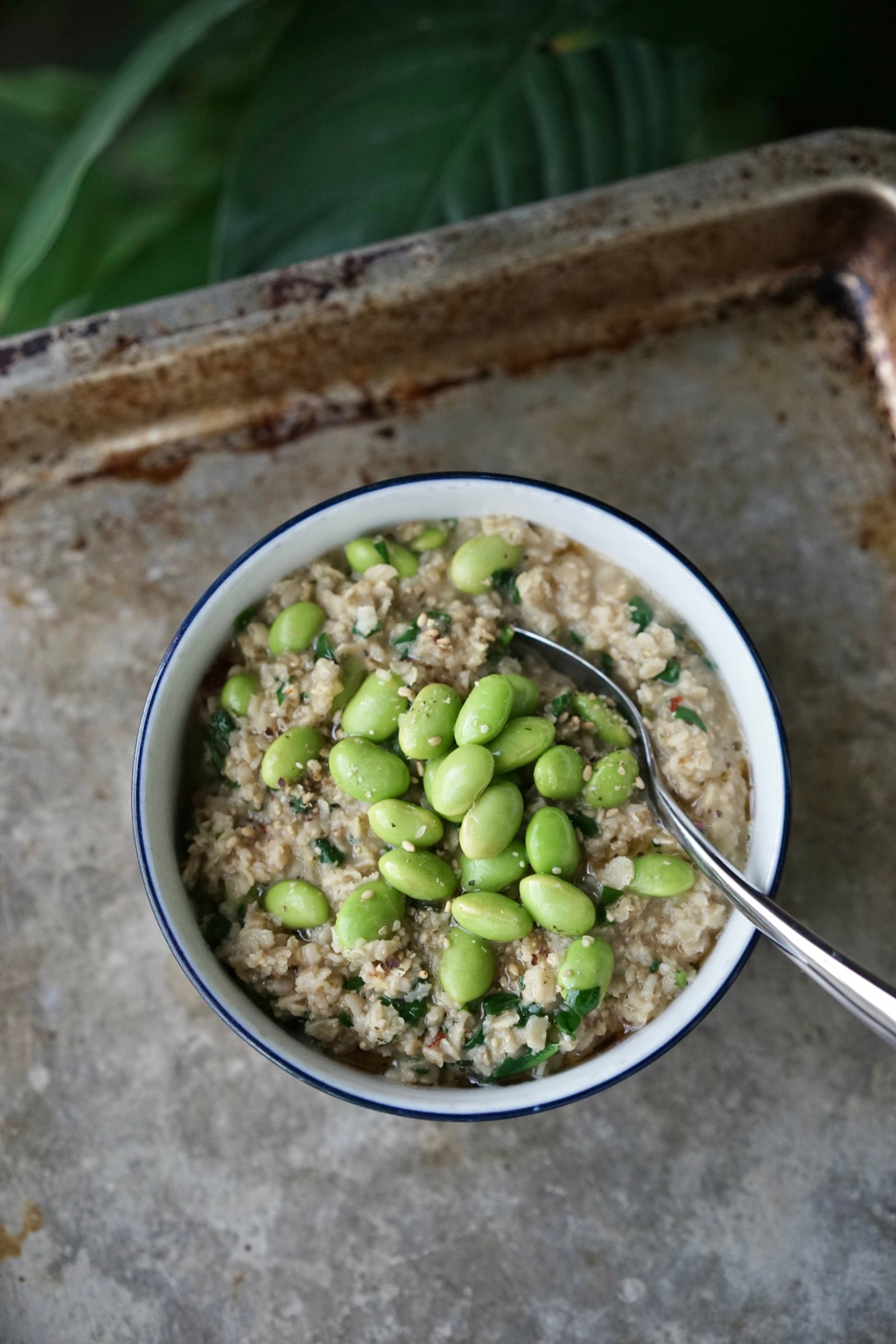 Savory Ginger Miso Oats with Sesame Edamame | Living Healthy in Seattle