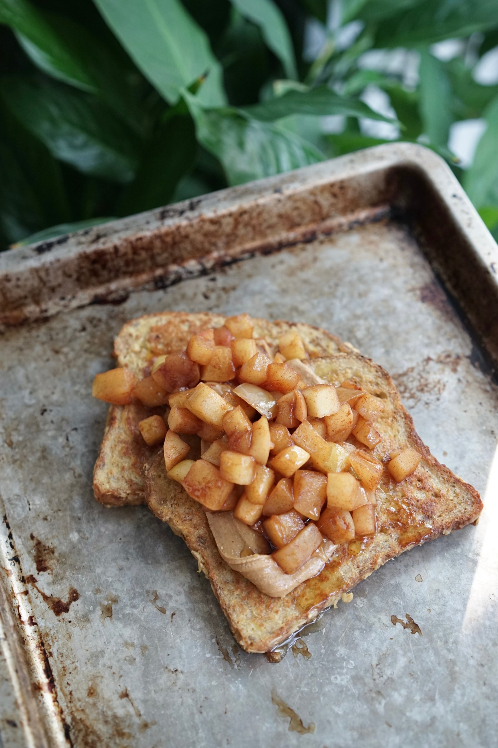 Vegan French Toast with Caramelized Apples | Living Healthy in Seattle
