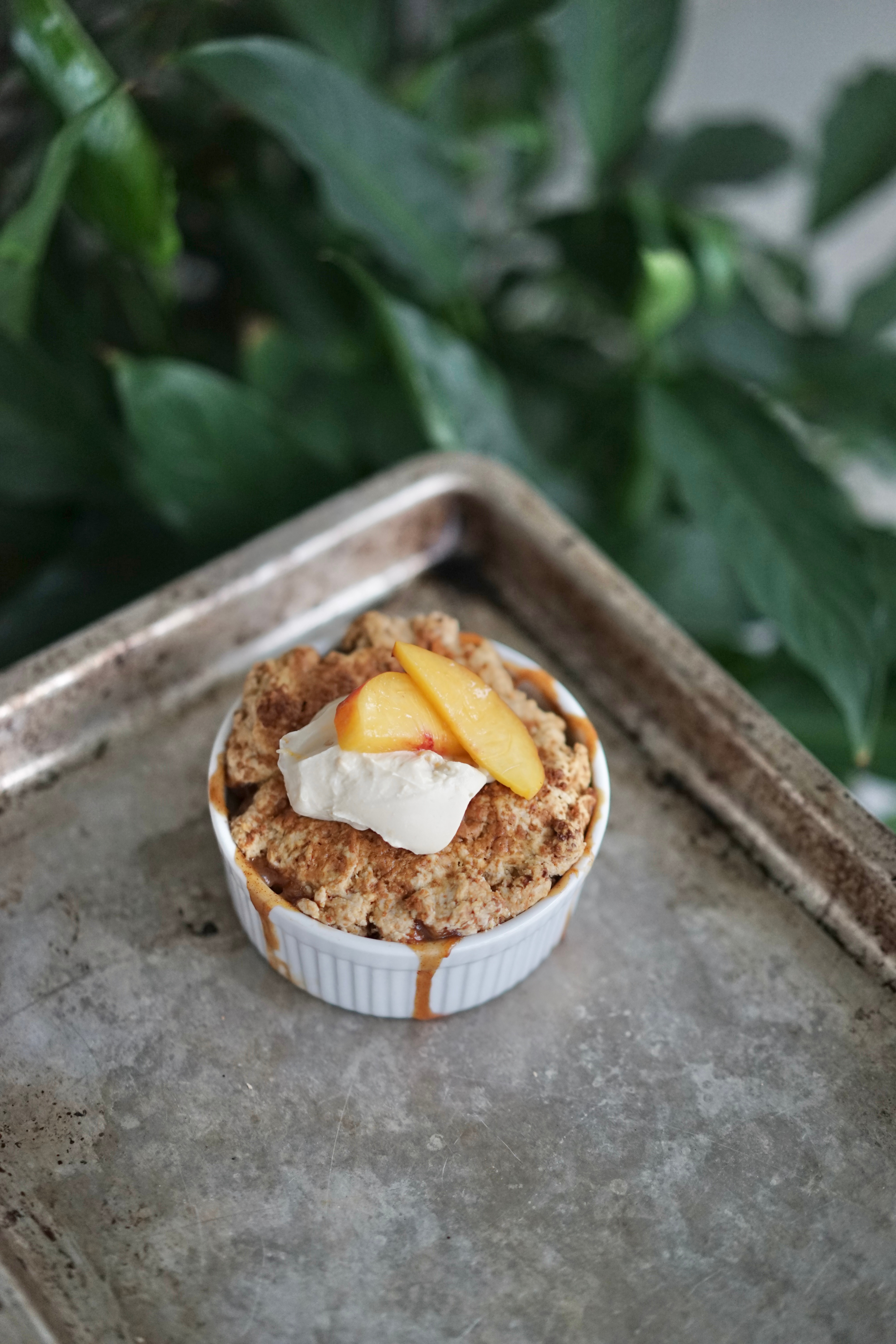 Easy Vegan Peach Cobbler | Living Healthy in Seattle