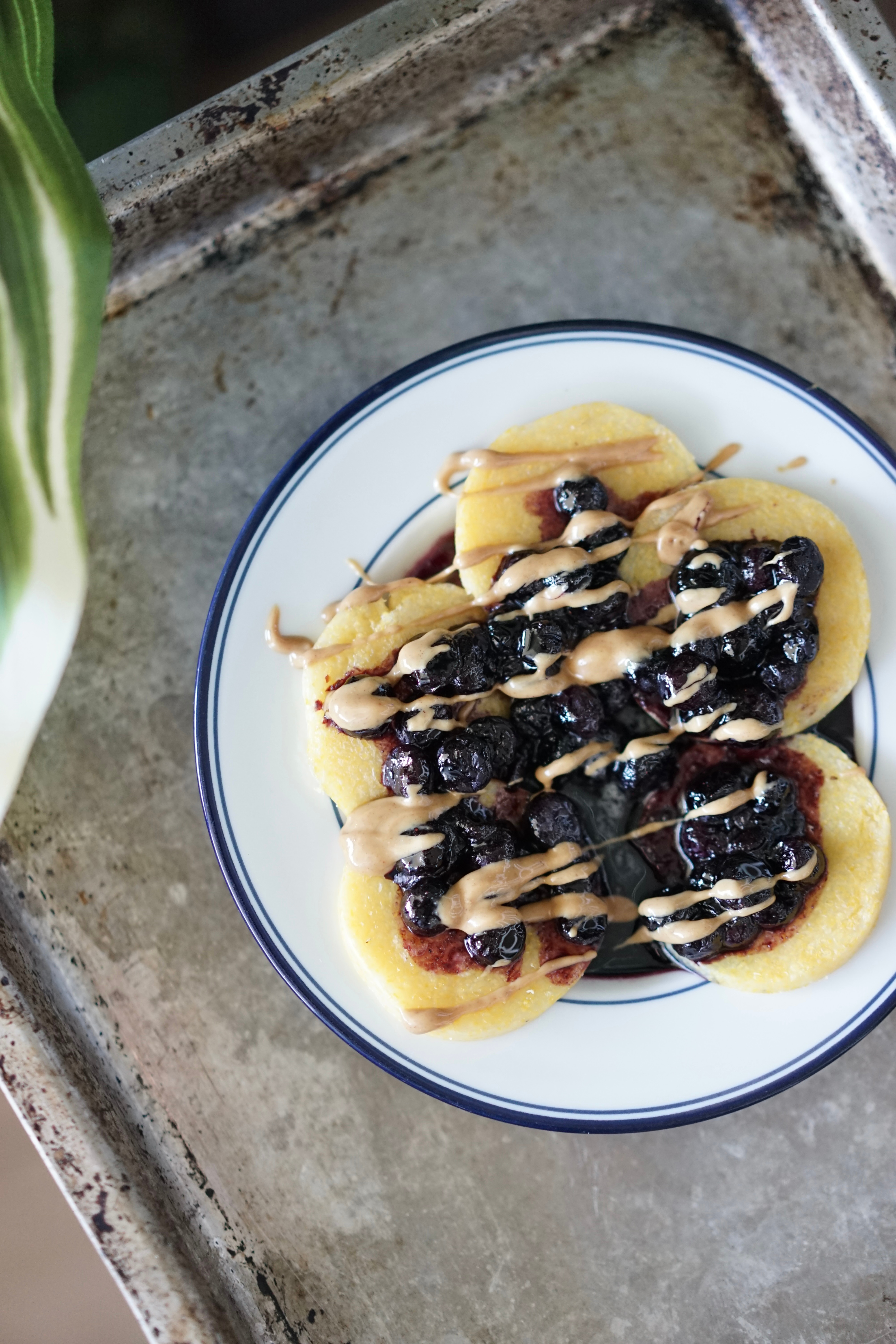 Crispy Polenta with Maple Blueberry Syrup | Living Healthy in Seattle