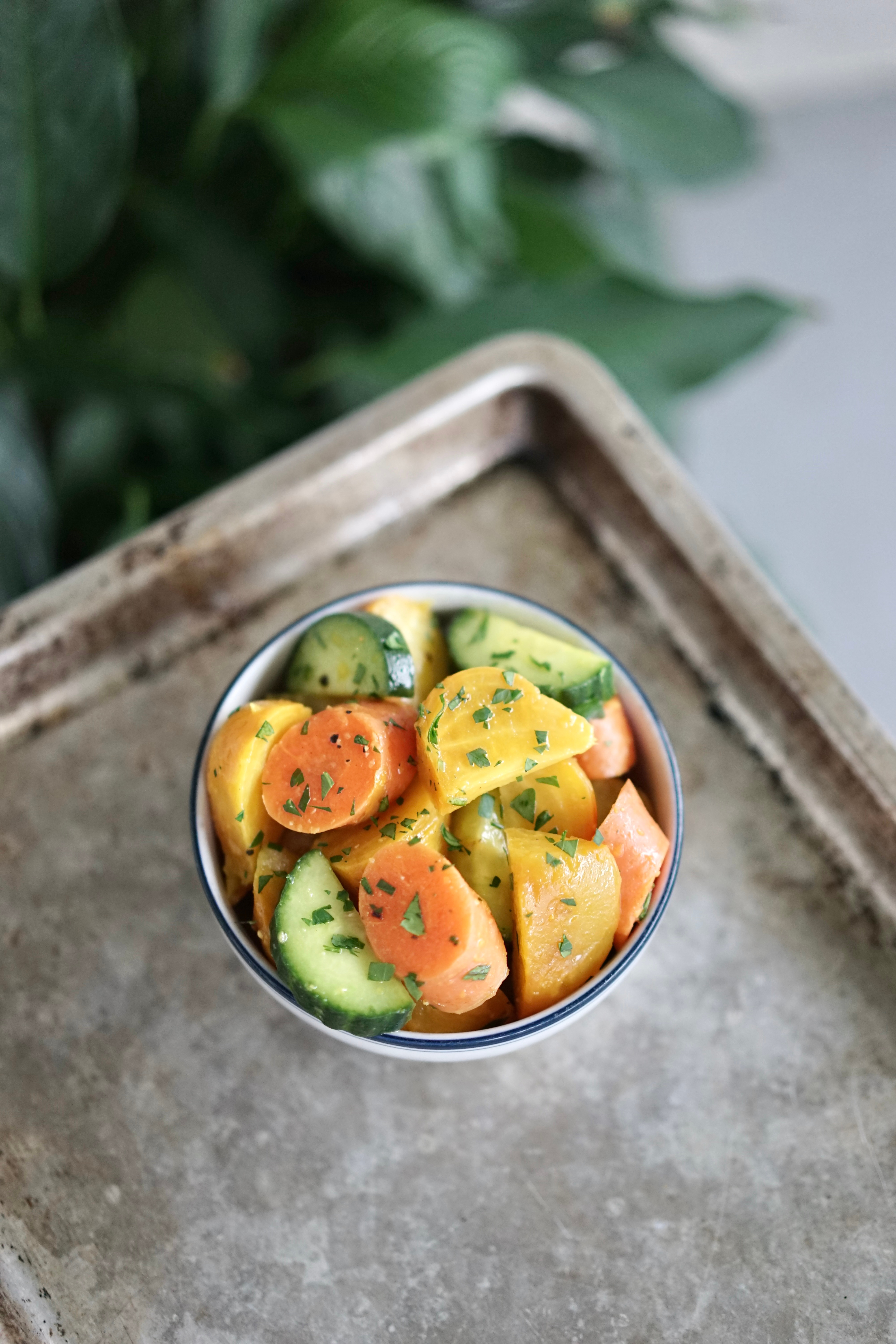 Golden Beets with Gingery Carrots & Cucumber | Living Healthy in Seattle