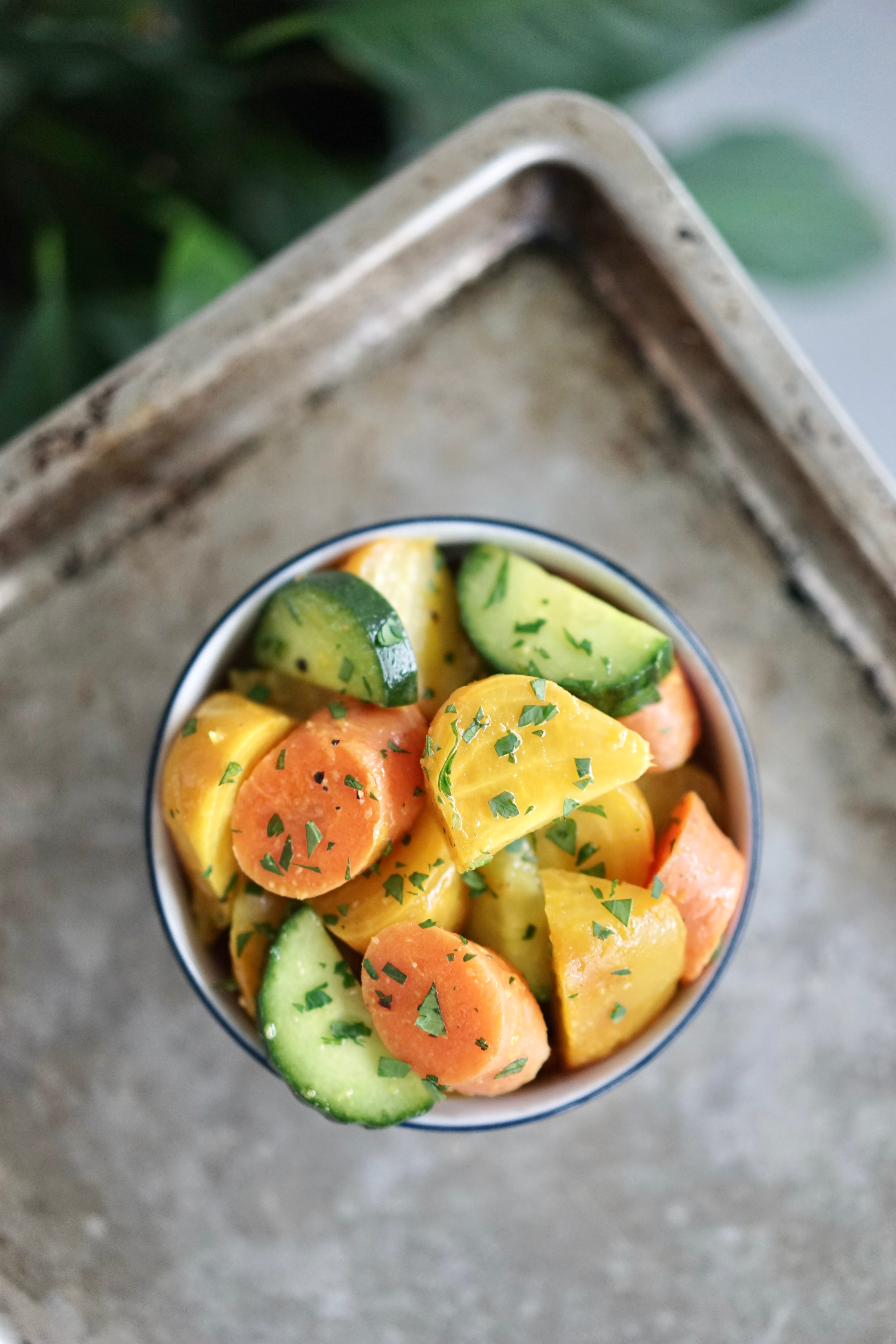 Golden Beets with Gingery Carrots & Cucumber | Living Healthy in Seattle