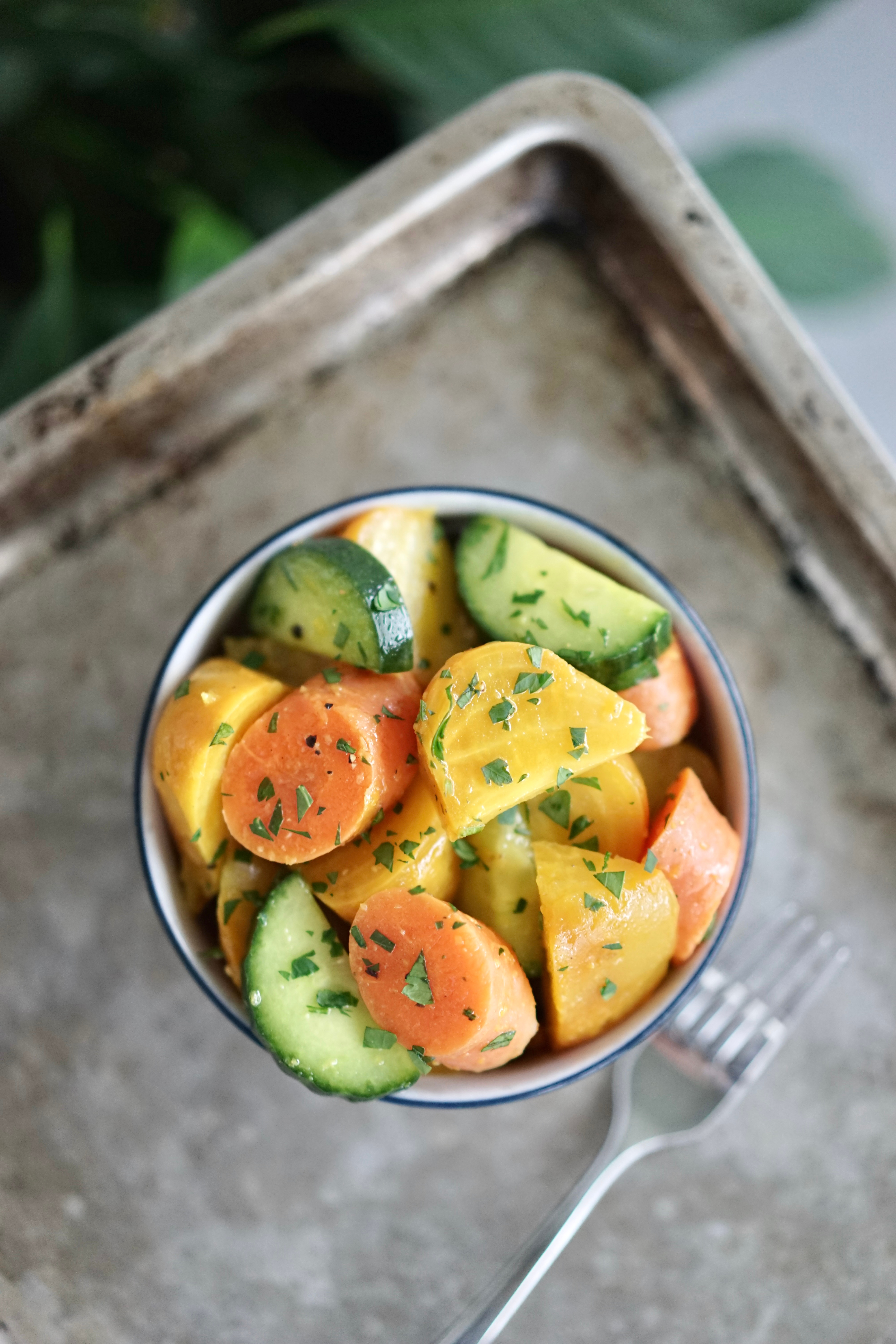 Golden Beets with Gingery Carrots & Cucumber | Living Healthy in Seattle