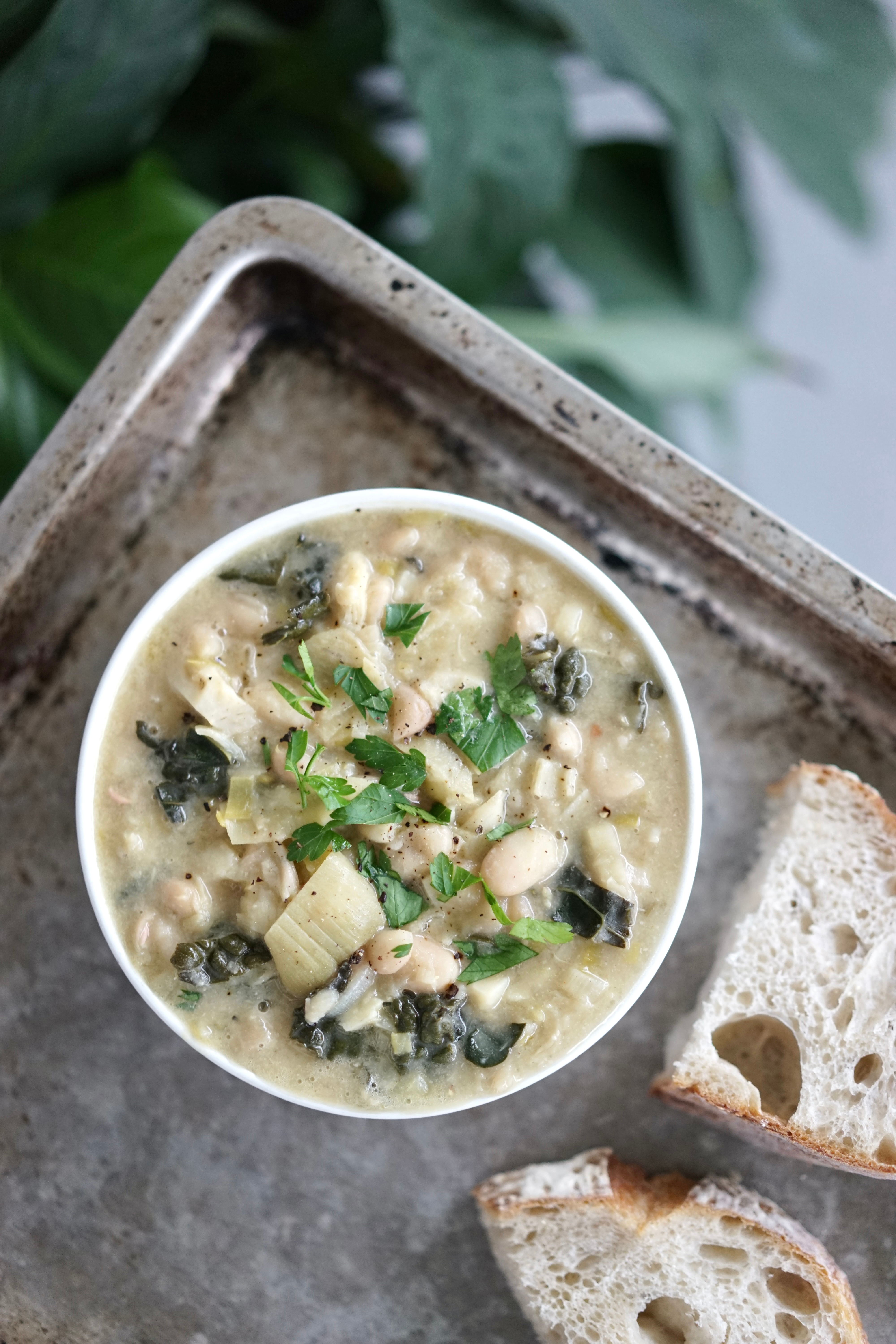 Brothy White Beans with Lemon, Artichokes & Kale | Living Healthy in Seattle