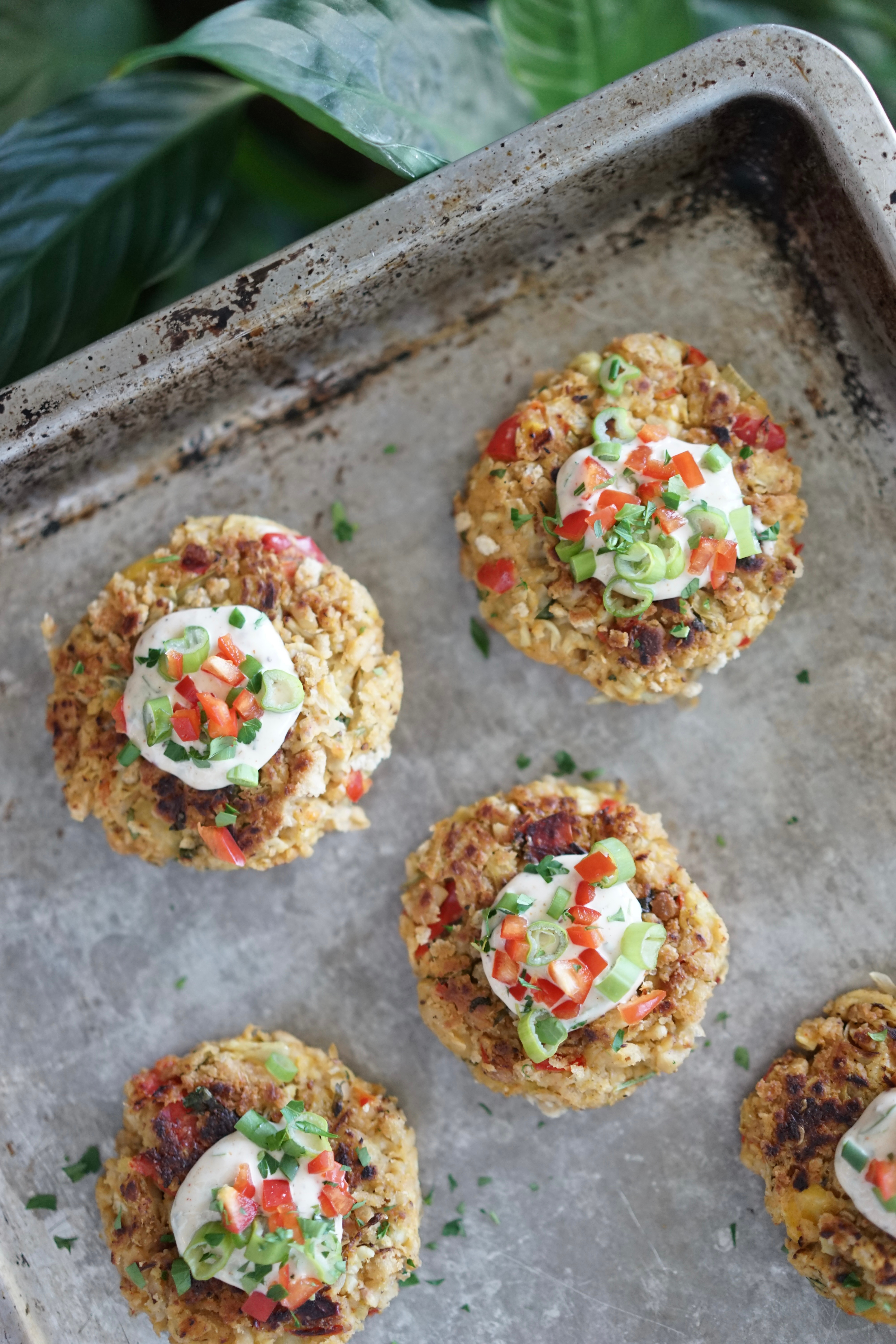 Vegan Chickpea Artichoke Crab Cakes with Remoulade | Living Healthy in Seattle