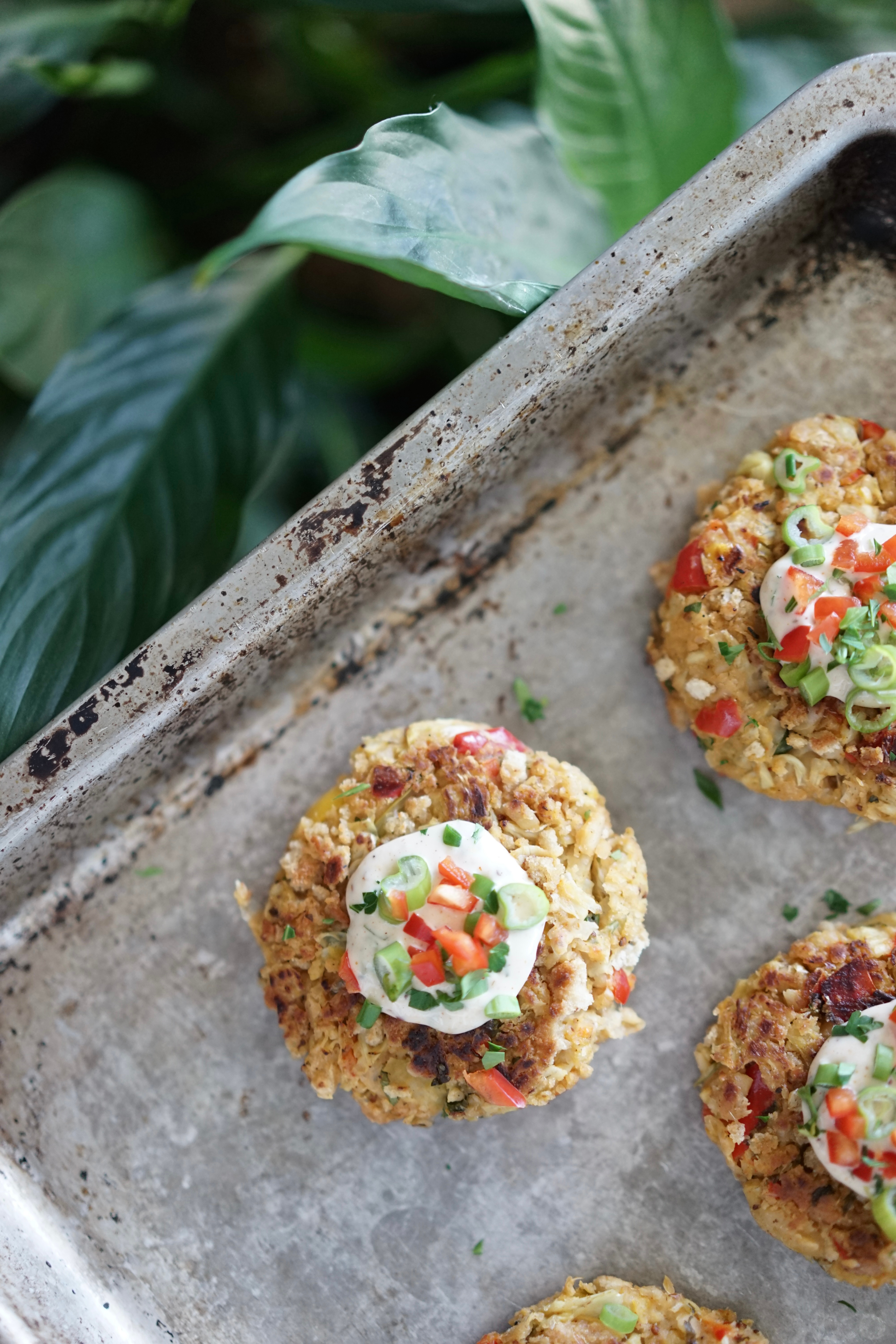 Vegan Chickpea Artichoke Crab Cakes with Remoulade | Living Healthy in Seattle