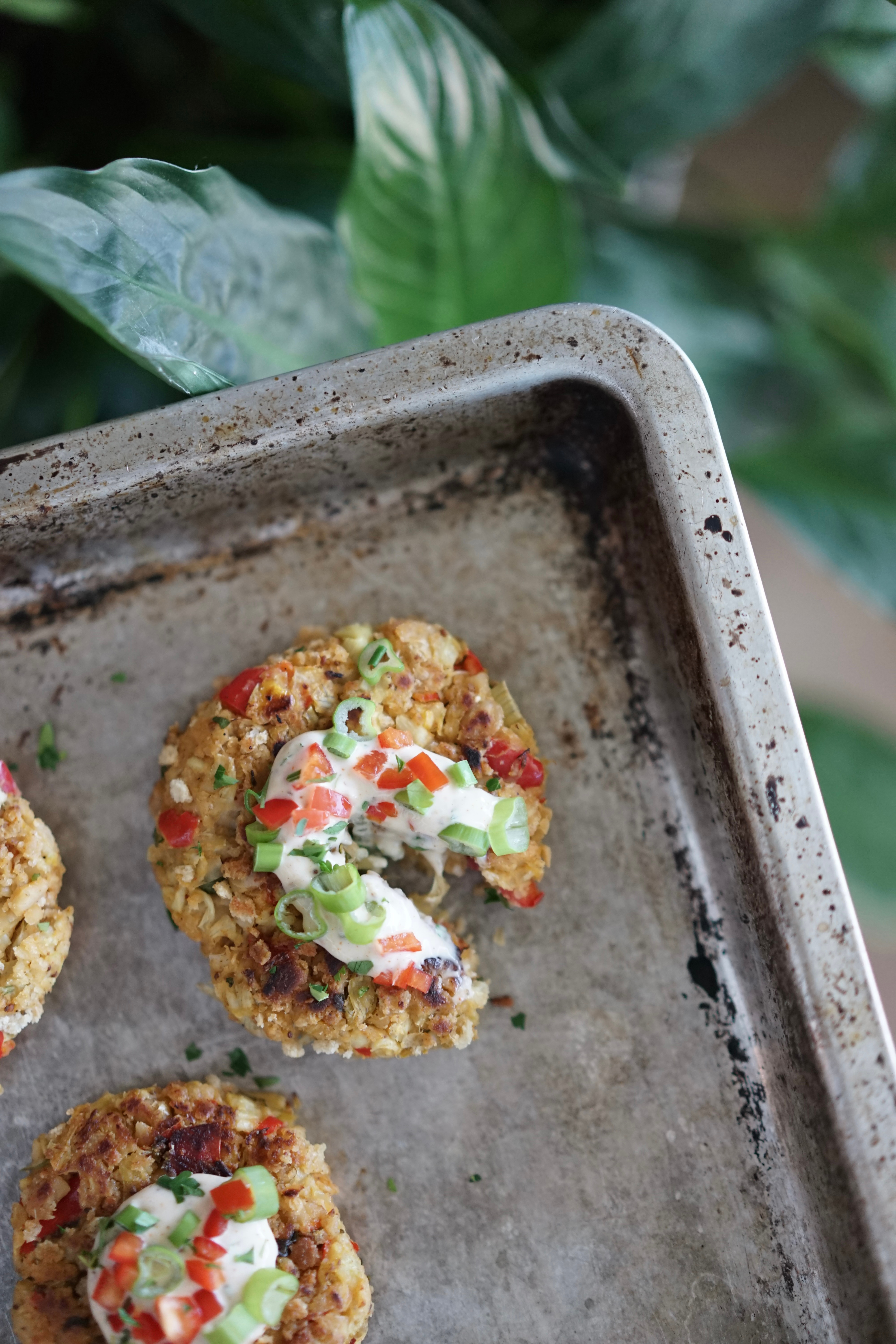 Vegan Chickpea Artichoke Crab Cakes with Remoulade | Living Healthy in Seattle