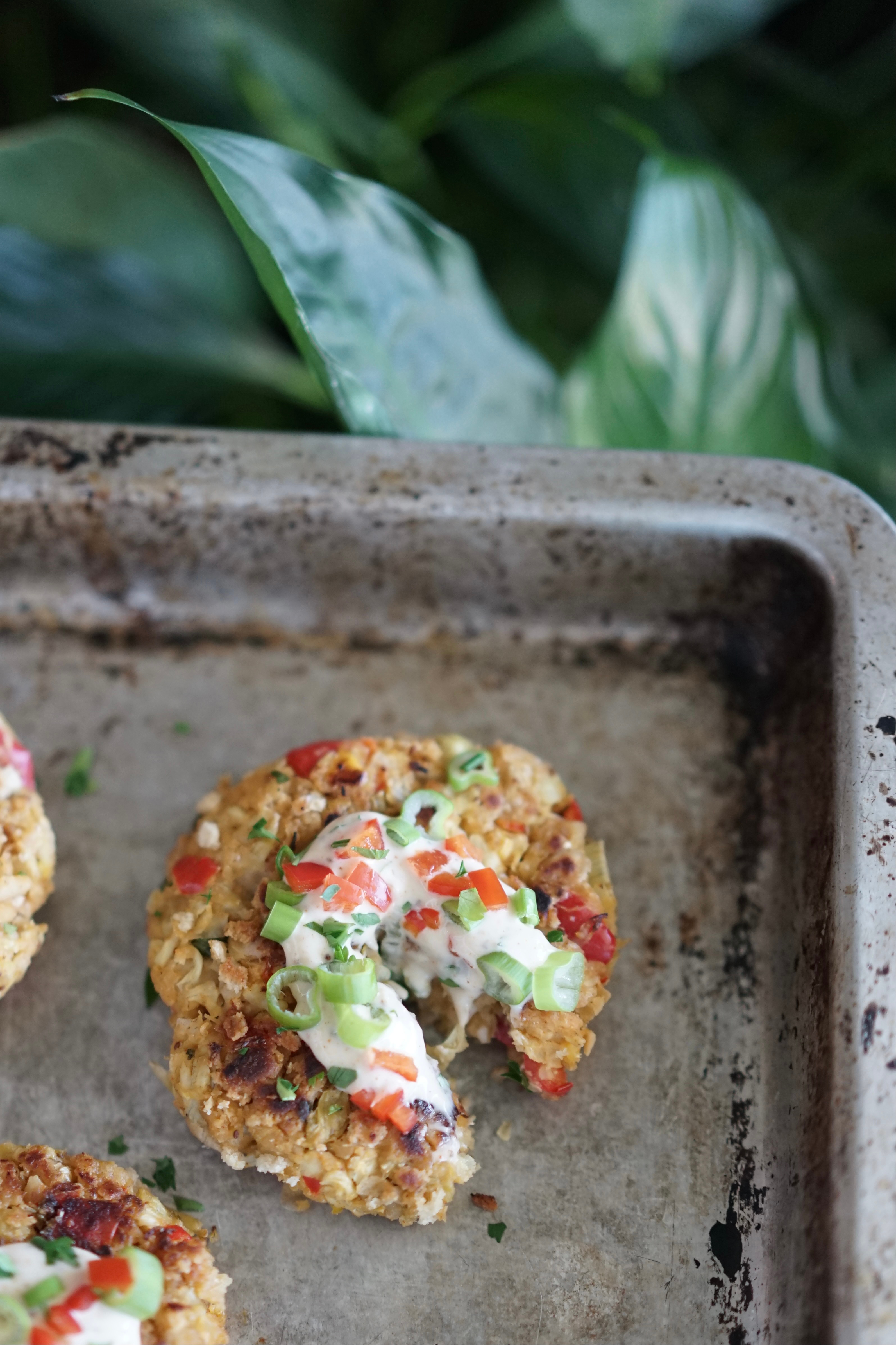 Vegan Chickpea Artichoke Crab Cakes with Remoulade | Living Healthy in Seattle